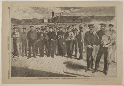 Besättningen på den amerikanska ångslupen Colorado, mönstrad i Boston, juni 1861 av Winslow Homer