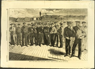 Besättningen på USA:s ångslup "Colorado" som skeppades till Boston i juni 1861 av Winslow Homer