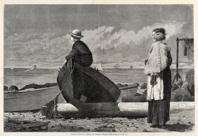 Pappor kommer!, 1873. av Winslow Homer