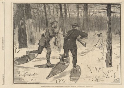 Deer-stalking i Adirondacks på vintern, från varje lördag den 21 januari 1871 av Winslow Homer