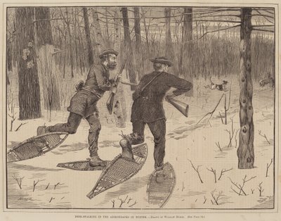 Deer-Stalking in the Adirondacks in Winter, publicerad 1871. av Winslow Homer
