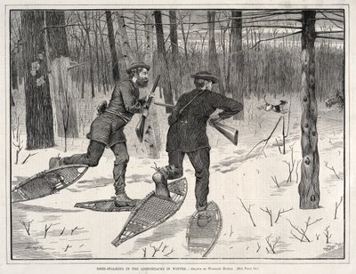 Jakt på hjort i Adirondacks på vintern av Winslow Homer