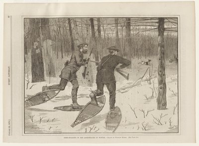 Hjortjakt i Adirondackbergen på vintern av Winslow Homer