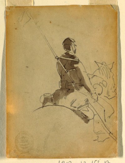 Teckning, Lancer till häst, 1862 av Winslow Homer