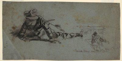 Teckning, Tre dagar vid fronten, ca 1863 av Winslow Homer