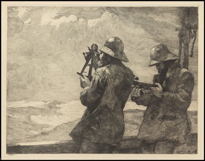 Åtta klockor, 1887, troligen tryckt c.1940 av Winslow Homer