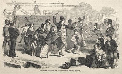 Emigranters ankomst till Constitution Wharf, Boston av Winslow Homer