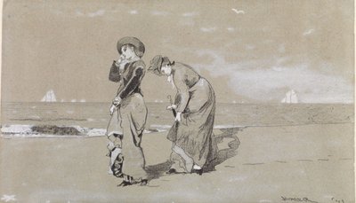 Kväll på stranden av Winslow Homer