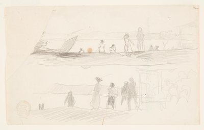 Figurer som tittar mot en bukt av Winslow Homer