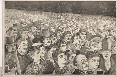 Fyrverkerier natten till den fjärde juli 1868. av Winslow Homer