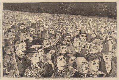 Fire Works on the Night of the Fourth of July, publicerad 1868. av Winslow Homer