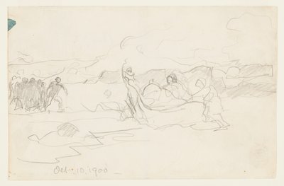 Fiskare som strandar en Dory av Winslow Homer