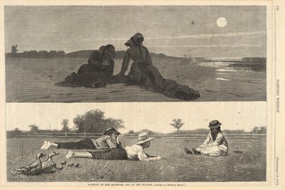 Flirta på Sea-Shore och på ängen, från Harper av Winslow Homer