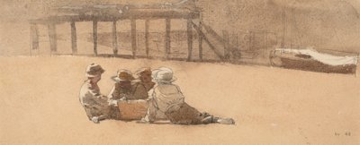 Fyra pojkar på en strand, 1873. av Winslow Homer