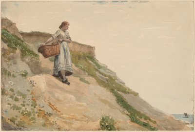 Flicka som bär en korg av Winslow Homer