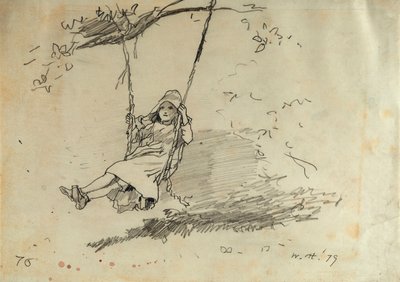Flicka på en gunga, 1879 av Winslow Homer