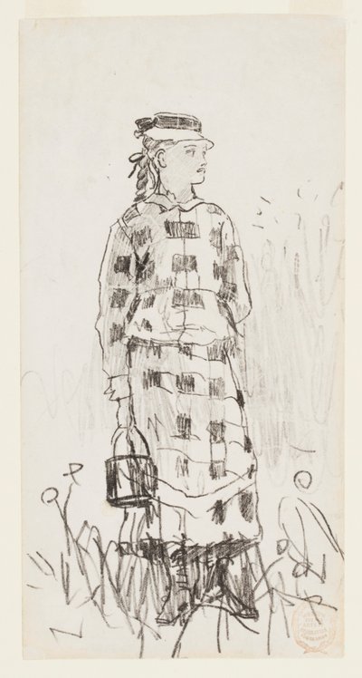 Flicka med en hink av Winslow Homer
