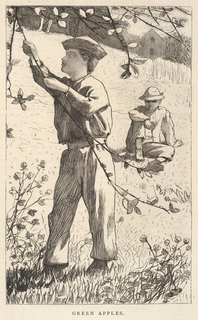 Gröna äpplen, från Our Young Folks, augusti 1868 av Winslow Homer