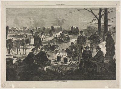 Stopp av vagntåget, 1864. av Winslow Homer