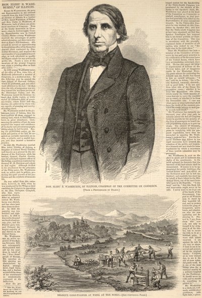 Ärade Elihu B. Washburne från Illinois, ordförande för handelskommittén, ur Harper