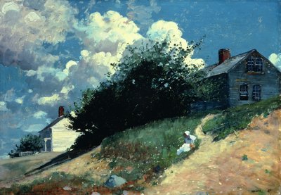 Hus på en kulle, 1879 av Winslow Homer