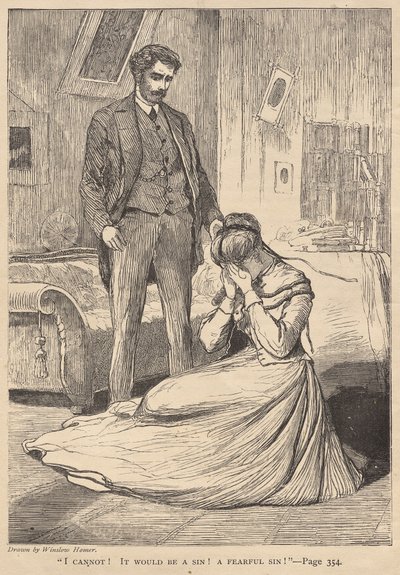 "Jag kan inte!  Det skulle vara en synd!  En fruktansvärd synd!" av Winslow Homer