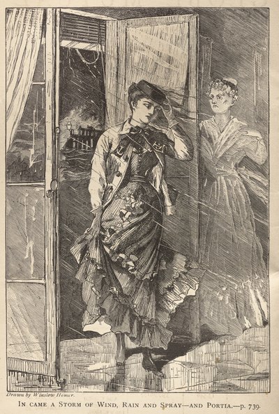 In kom en storm av vind, regn och stänk - och Portia av Winslow Homer