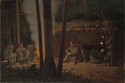 Framför Yorktown (olja på duk) av Winslow Homer