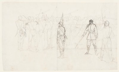 Infanterigevärsövning, Sickles Regiment, Lees Mills, Virginia av Winslow Homer