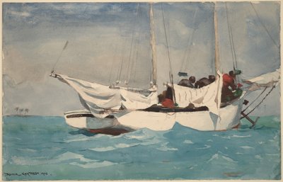 Key West, ankaret hissas upp av Winslow Homer