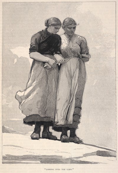 Looking Over The Cliff, från The Century Magazine, november 1883 av Winslow Homer