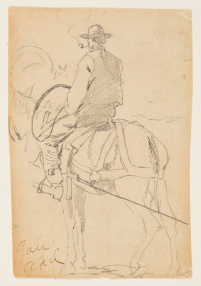 Man som rider på en häst av Winslow Homer