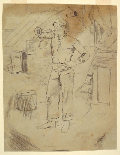 Man som bär Zouaves keps av Winslow Homer