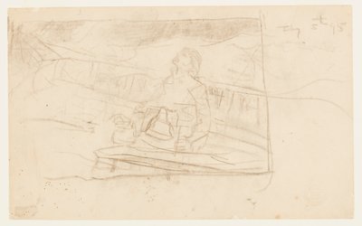 Man på däck med skeppsklocka av Winslow Homer
