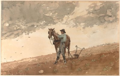 Man med ploghäst av Winslow Homer