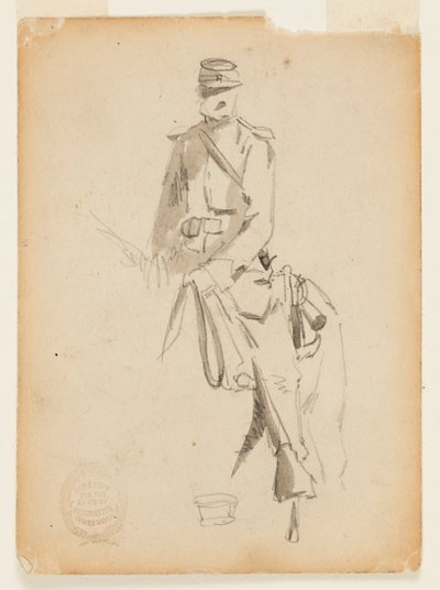 Beriden kavalleriofficer av Winslow Homer