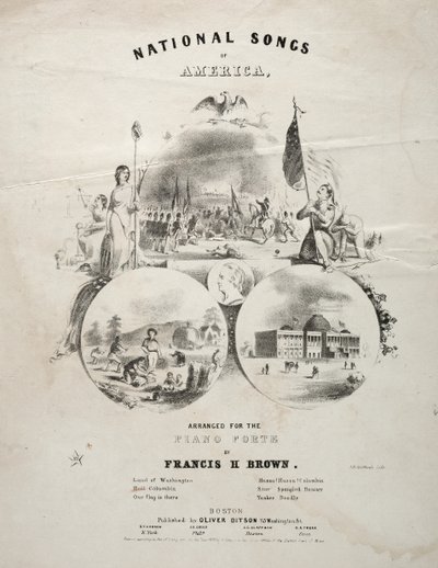 National Songs of America - Omslag för noter. av Winslow Homer