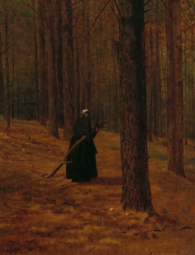 Gammal kvinna samlar borste, 1865 av Winslow Homer