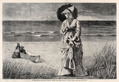 På stranden – Två är sällskap, tre är inget av Winslow Homer