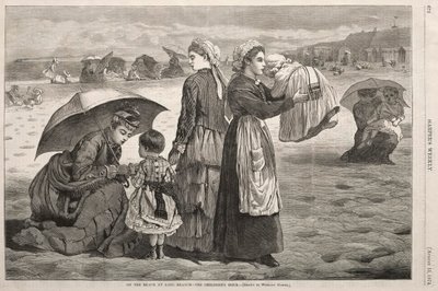 On the Beach at Long Branch - The Childrens Hour, 1874. av Winslow Homer