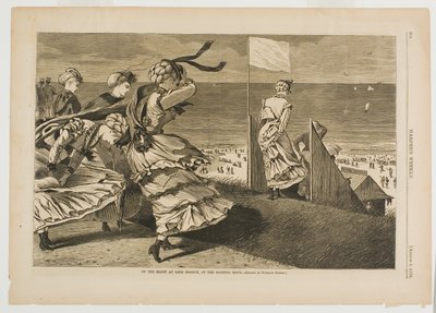 På klippan vid Long Branch, vid badtimmen av Winslow Homer