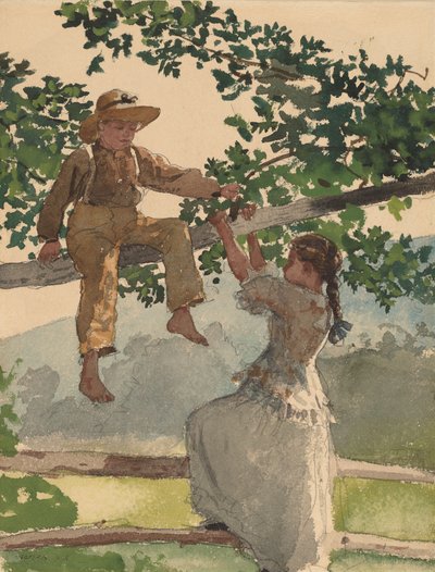 På staketet, 1878. av Winslow Homer