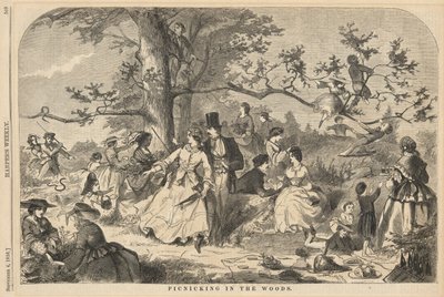 Picknick i skogen, från Harper av Winslow Homer