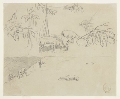 Får som betar av Winslow Homer