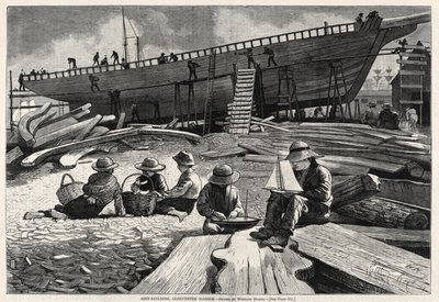 Skeppsbyggnad, Gloucester Harbor av Winslow Homer
