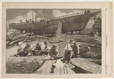 Skeppsbygge, Gloucesters hamn av Winslow Homer