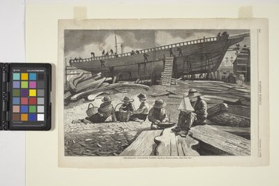 Fartygsbyggnad, Gloucester Harbor (bläck) av Winslow Homer
