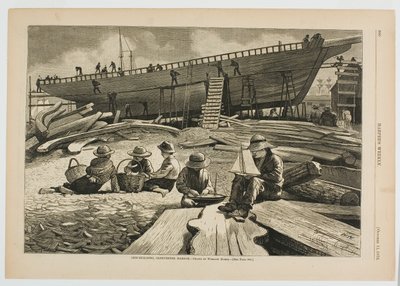 Fartygsbyggnad, Gloucester Harbor av Winslow Homer