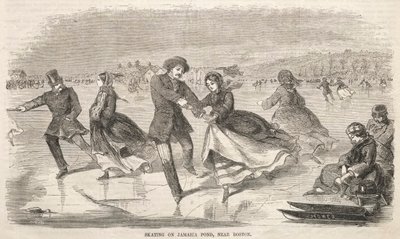 Skridskoåkning på Jamaica Pond, nära Boston, 1859. av Winslow Homer