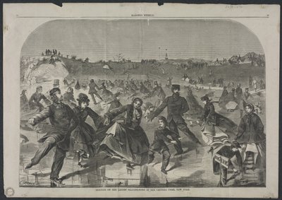 Skridskoåkning på Ladies Skating Pond i Central Park, New York, 1860. av Winslow Homer